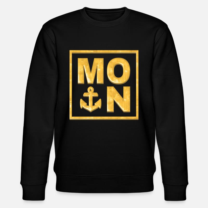 MOIN Anker Gold - Stanley/Stella Unisex Bio-Sweatshirt CHANGER  - Schwarz