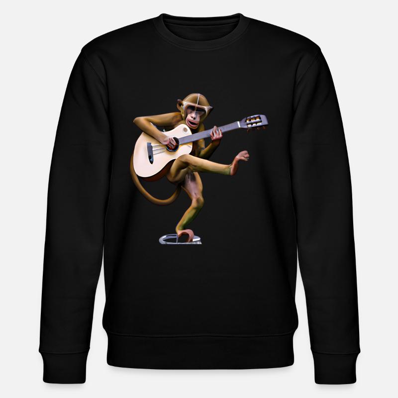 Guitare Singe - Sweat bio CHANGER Stanley/Stella Unisexe - noir