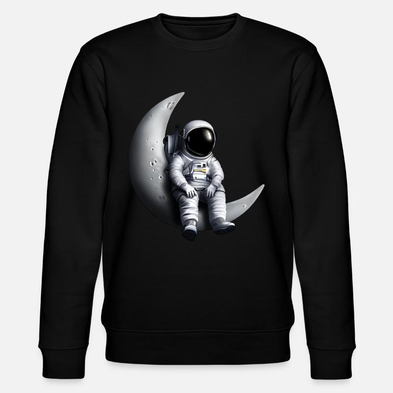Astronaute en croissant de lune - Sweat bio CHANGER Stanley/Stella Unisexe - noir