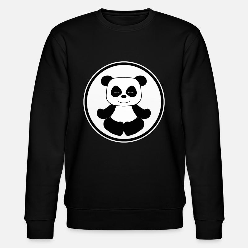 Panda - Stanley/Stella Unisex Bio-Sweatshirt CHANGER  - Schwarz