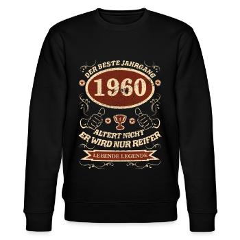 1960 der bester Jahrgang - Stanley/Stella Unisex Bio-Sweatshirt CHANGER  - Schwarz - Vorne - Nik (191cm) & Marisol (170cm)