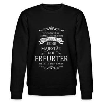 Seine Majestät der Erfurter betritt den Raum - Stanley/Stella Unisex Bio-Sweatshirt CHANGER  - Schwarz - Vorne - Nik (191cm) & Marisol (170cm)
