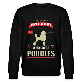 Just a Boy who loves Pudel Outfit - Stanley/Stella Unisex Bio-Sweatshirt CHANGER  - Schwarz - Vorne - Nik (191cm) & Marisol (170cm)