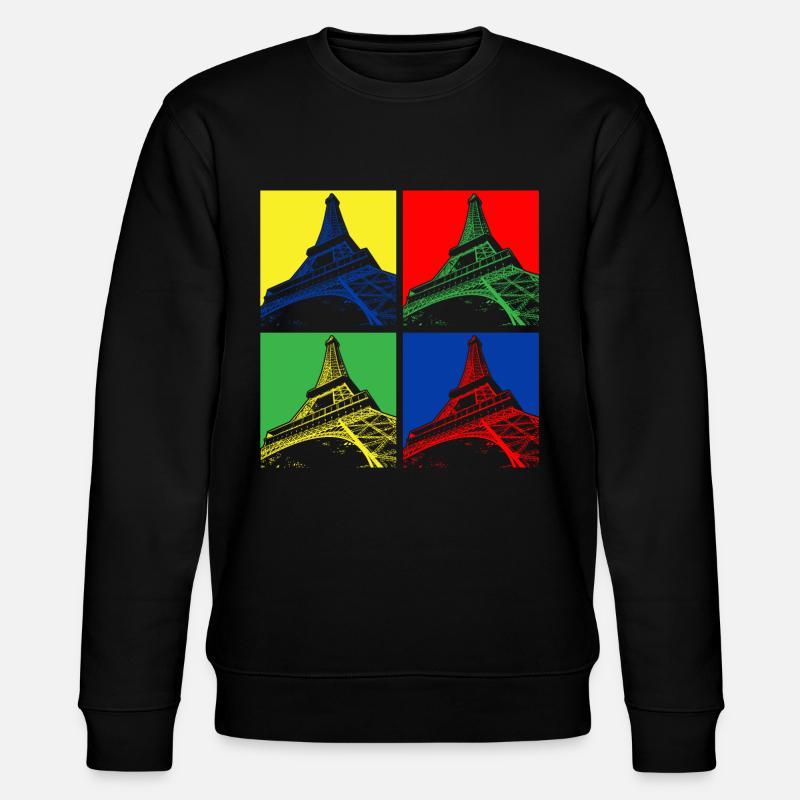 Eiffel tower - Stanley/Stella CHANGER Unisex Organic Sweatshirt - black