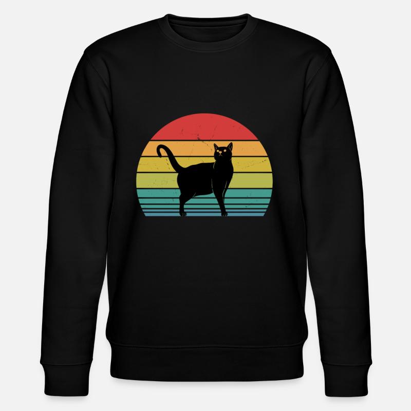 Katzenliebhaber - Stanley/Stella Unisex Bio-Sweatshirt CHANGER  - Schwarz