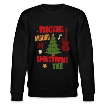 Schaukeln um den Weihnachtsbaum - Stanley/Stella Unisex Bio-Sweatshirt CHANGER  - Schwarz - Vorne - Nik (191cm) & Marisol (170cm)