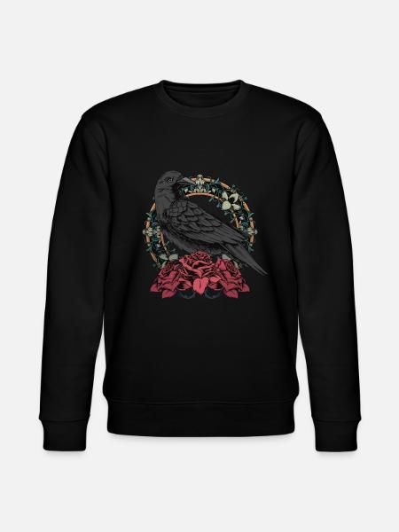 Rabe mit Rosenkranz - Stanley/Stella Unisex Bio-Sweatshirt CHANGER - Schwarz