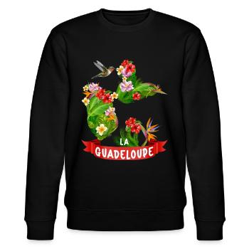 Guadeloupe Magnifique île Fleurs Des Tropiques - Sweat bio CHANGER Stanley/Stella Unisexe - noir - Devant - Nik (191cm) & Marisol (170cm)