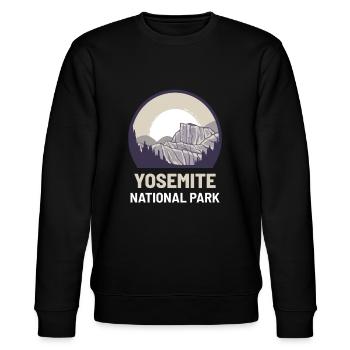 Yosemite Nationalpark - Stanley/Stella Unisex Bio-Sweatshirt CHANGER  - Schwarz - Vorne - Nik (191cm) & Marisol (170cm)