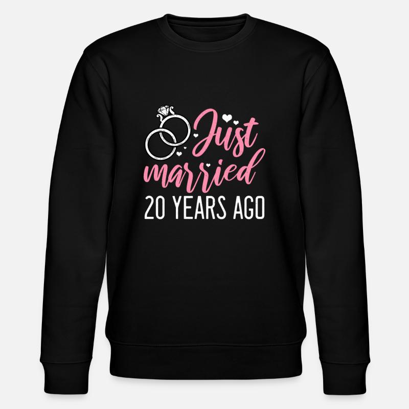 20-jähriges Hochzeitsjubiläum - Stanley/Stella Unisex Bio-Sweatshirt CHANGER  - Schwarz