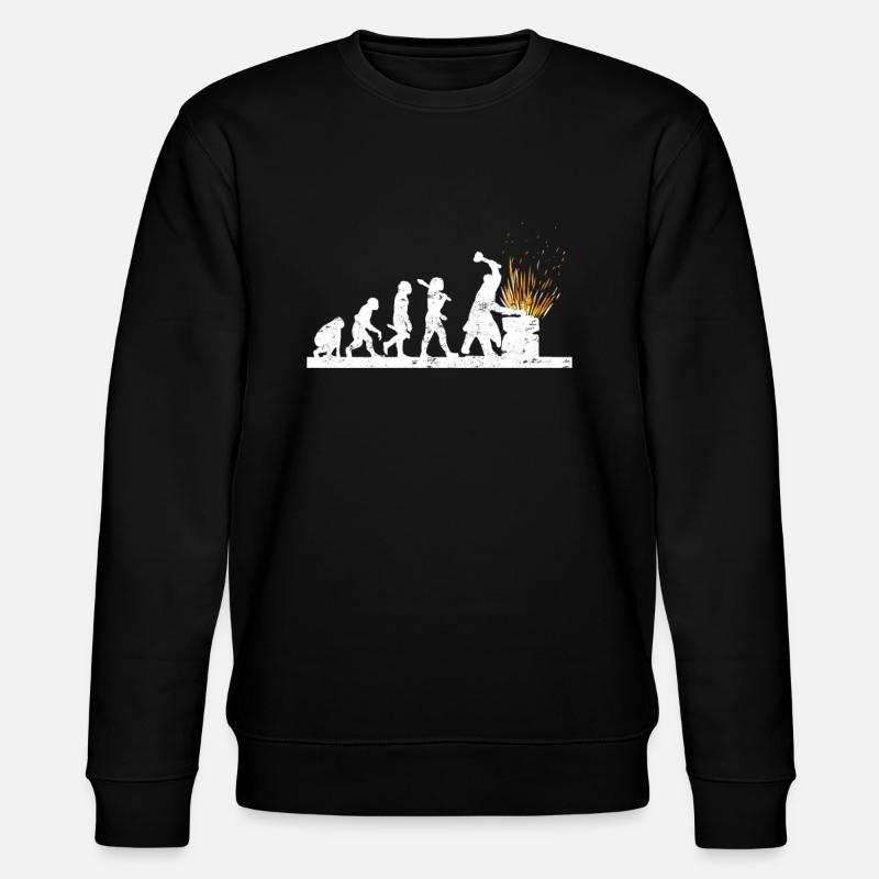 Evolution des Schmiedehandwerks - Stanley/Stella Unisex Bio-Sweatshirt CHANGER  - Schwarz