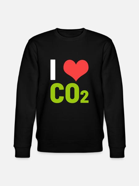 CO2 carbon dioxide - Stanley/Stella CHANGER Unisex Organic Sweatshirt - black