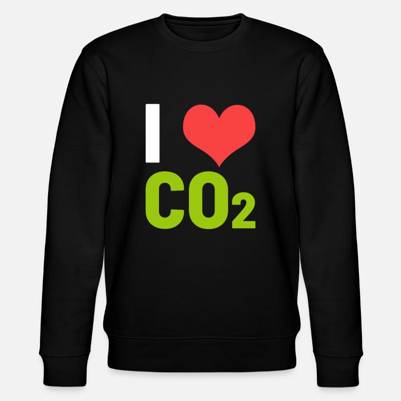 CO2 carbon dioxide - Stanley/Stella CHANGER Unisex Organic Sweatshirt - black