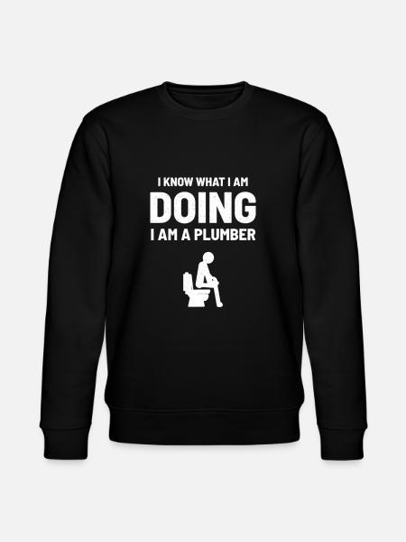 Plumbing plumbing humor - Stanley/Stella CHANGER Unisex Organic Sweatshirt - black