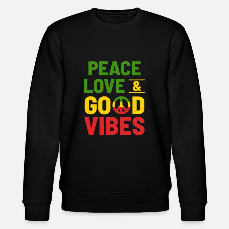 Hippie - Stanley/Stella Unisex Bio-Sweatshirt CHANGER  - Schwarz