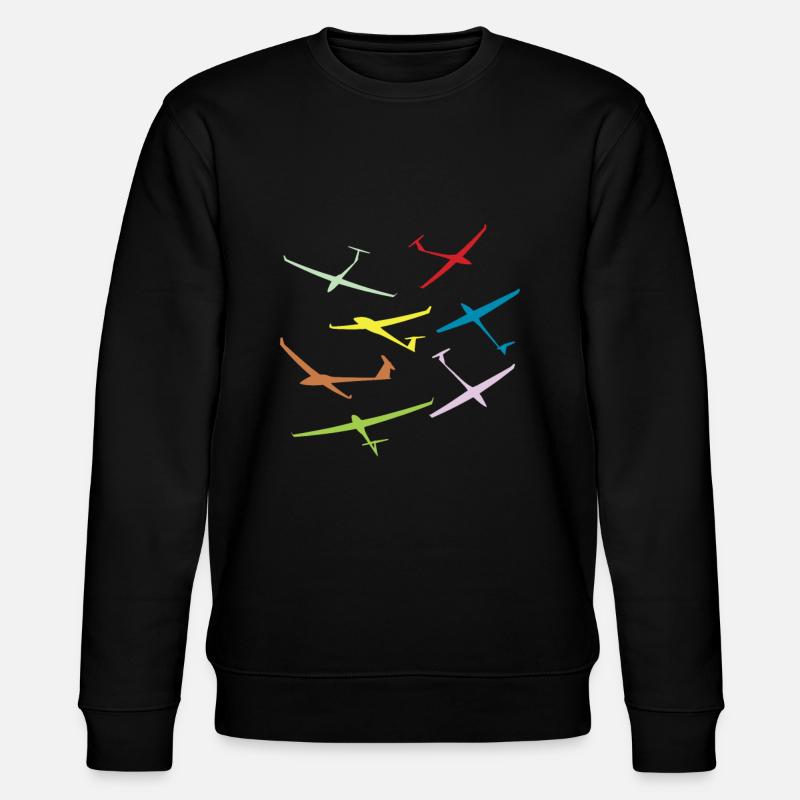 Glider glider pilot aviation - Stanley/Stella CHANGER Unisex Organic Sweatshirt - black