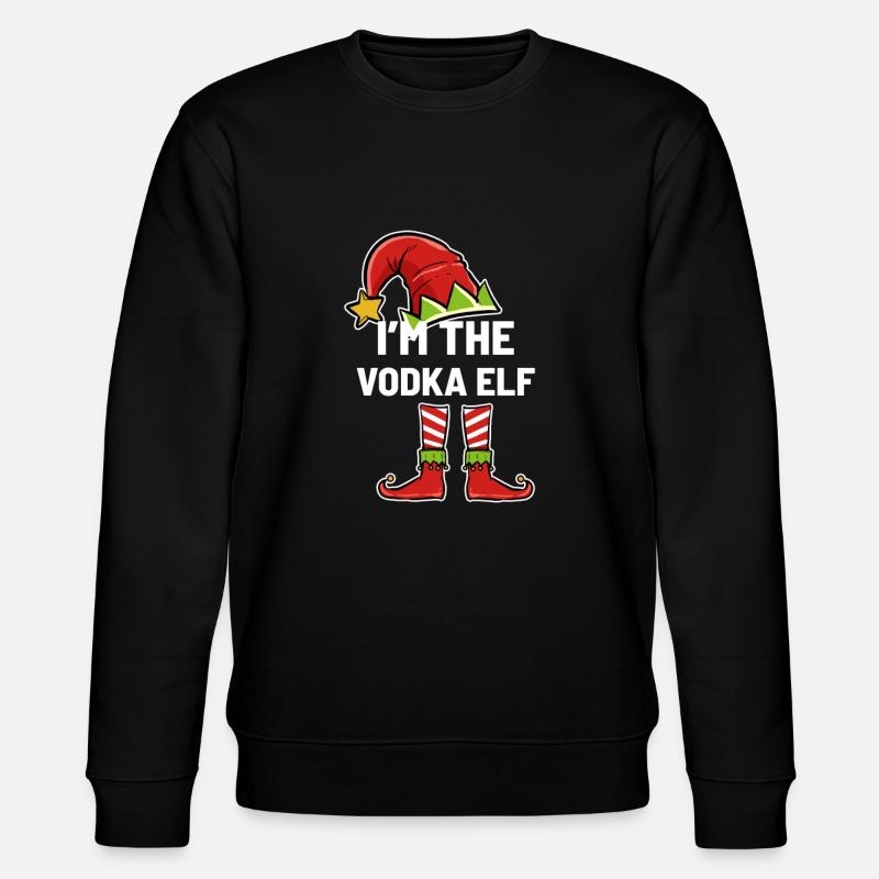 Weihnachts-Wodka-Elf - Stanley/Stella Unisex Bio-Sweatshirt CHANGER  - Schwarz