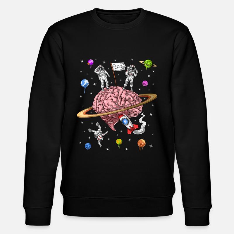 DMT Psychedelische Astronauten - Stanley/Stella Unisex Bio-Sweatshirt CHANGER  - Schwarz