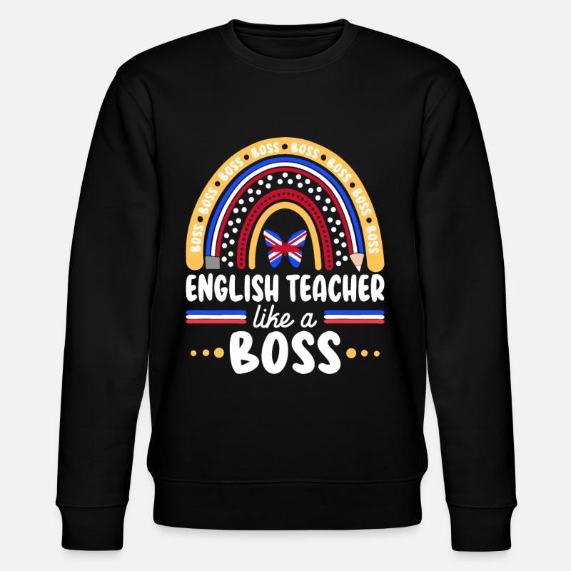 Humor Englischlehrer als Cheflehrer - Stanley/Stella Unisex Bio-Sweatshirt CHANGER - Schwarz