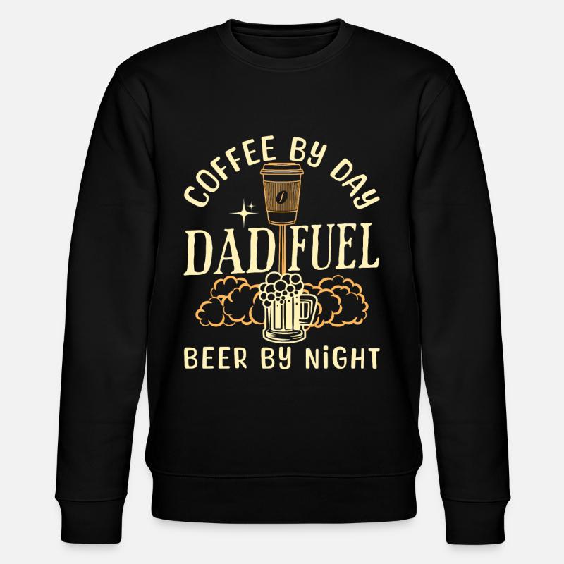 Humor Coffee Beer Daddy - Stanley/Stella CHANGER Unisex Organic Sweatshirt - black