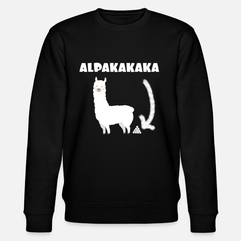 Alpakakaka - Stanley/Stella Unisex Bio-Sweatshirt CHANGER  - Schwarz