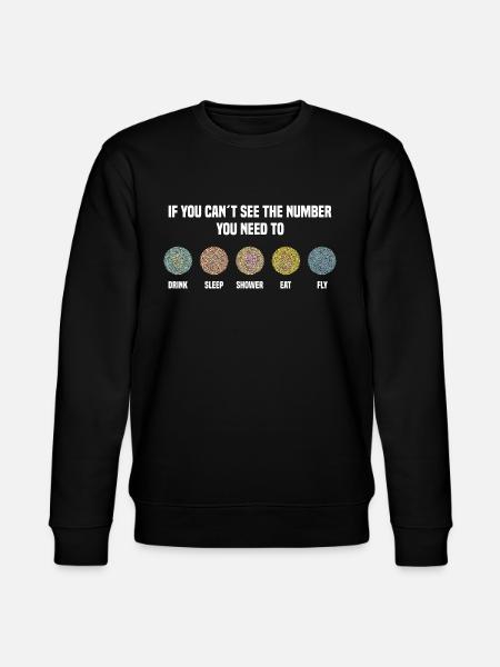 Ishihara Numbers - Fly - Stanley/Stella CHANGER Unisex Organic Sweatshirt - black