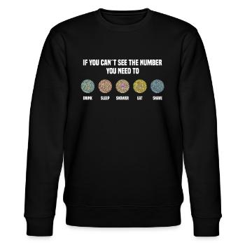 Ishihara Numbers - Shave - Stanley/Stella CHANGER Unisex Organic Sweatshirt - black - Front - Nik (191cm) & Marisol (170cm)