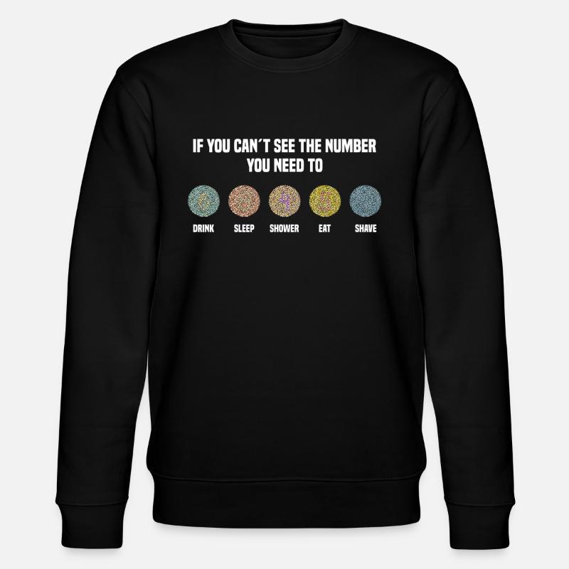 Ishihara Numbers - Shave - Stanley/Stella CHANGER Unisex Organic Sweatshirt - black