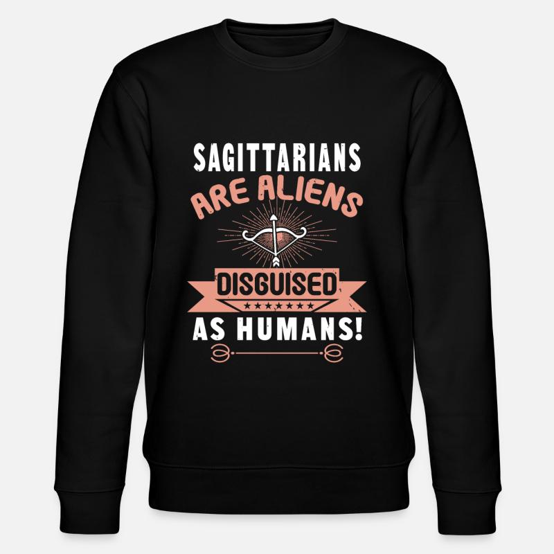 Schütze Sternzeichen als Alien - Stanley/Stella Unisex Bio-Sweatshirt CHANGER  - Schwarz