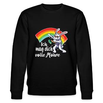 Ostern Lustig Familie Osterhase Kinder - Stanley/Stella Unisex Bio-Sweatshirt CHANGER  - Schwarz - Vorne - Nik (191cm) & Marisol (170cm)