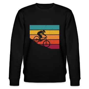VTT VTT Downhill Retro Amateurs de vélo - Sweat bio CHANGER Stanley/Stella Unisexe - noir - Devant - Nik (191cm) & Marisol (170cm)