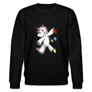 Unicorn Unicorn Bouldering Climbing Boulderer - Stanley/Stella CHANGER Unisex Organic Sweatshirt - black - Front - Nik (191cm) & Marisol (170cm)