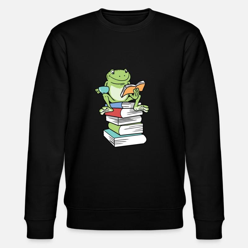 Kawaii Books Frog Tea Café - Sweat bio CHANGER Stanley/Stella Unisexe - noir