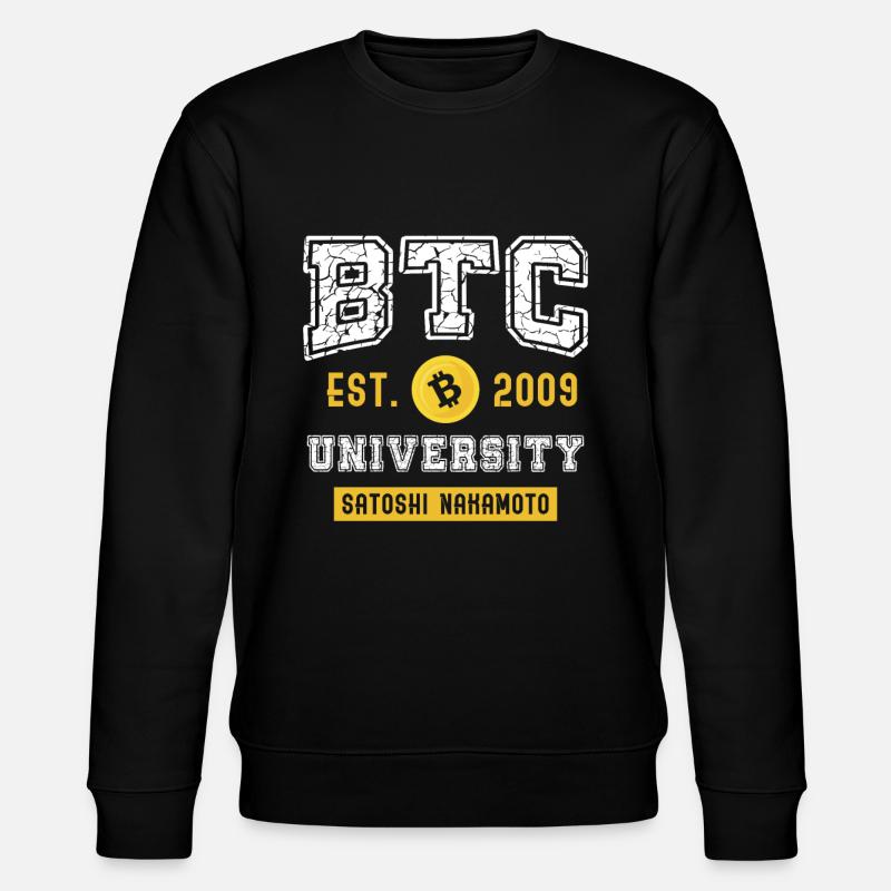 BTC Bitcoin Université Satoshi Nakamoto - Sweat bio CHANGER Stanley/Stella Unisexe - noir