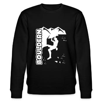 Bouldern Klettern Boulderer - Stanley/Stella Unisex Bio-Sweatshirt CHANGER  - Schwarz - Vorne - Nik (191cm) & Marisol (170cm)
