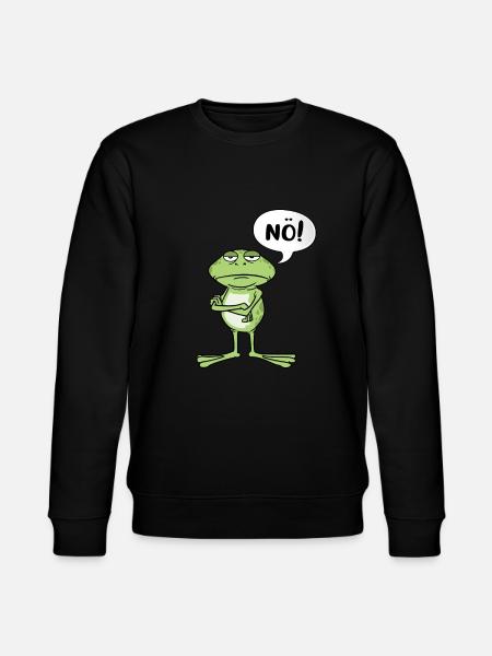 Frosch Frösche Statement Nö Märchen - Stanley/Stella Unisex Bio-Sweatshirt CHANGER - Schwarz
