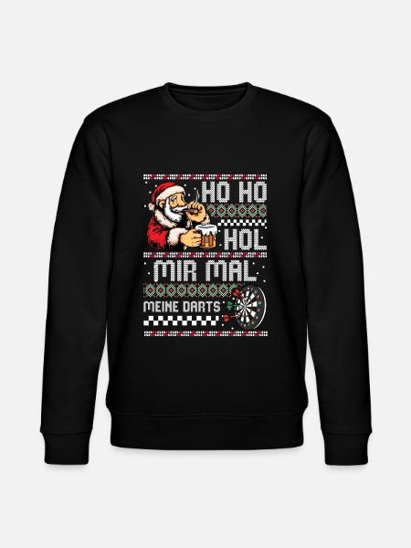 Ho Ho Hol Mir Mal Meine Darts Ugly Christmas Dart - Stanley/Stella Unisex Bio-Sweatshirt CHANGER  - Schwarz