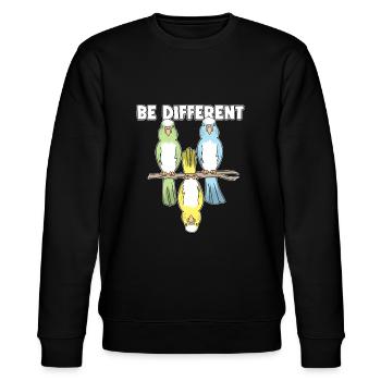 Budgerigar Bird Bat Fairy Tale Be Different - Stanley/Stella CHANGER Unisex Organic Sweatshirt - black - Front - Nik (191cm) & Marisol (170cm)