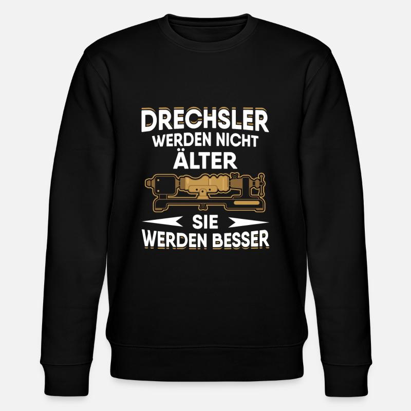 Drechsler Werden Nicht Älter Tischler - Stanley/Stella Unisex Bio-Sweatshirt CHANGER  - Schwarz