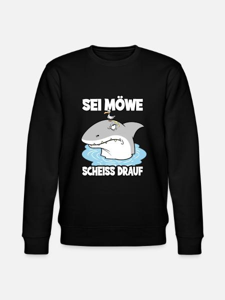 Sei Möwe Scheiß Drauf Hai Seevogel - Stanley/Stella Unisex Bio-Sweatshirt CHANGER - Schwarz