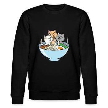 Ramen Nouilles Pour Chat Japon Kawaii Otaku - Sweat bio CHANGER Stanley/Stella Unisexe - noir - Devant - Nik (191cm) & Marisol (170cm)