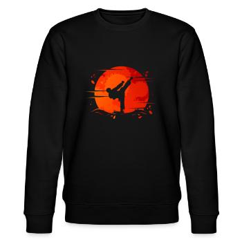 Kung Fu Taekwondo Karate Kampfsport - Stanley/Stella Unisex Bio-Sweatshirt CHANGER  - Schwarz - Vorne - Nik (191cm) & Marisol (170cm)