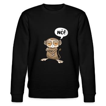 Koboldmaki Statement Nö Märchen - Stanley/Stella Unisex Bio-Sweatshirt CHANGER  - Schwarz - Vorne - Nik (191cm) & Marisol (170cm)