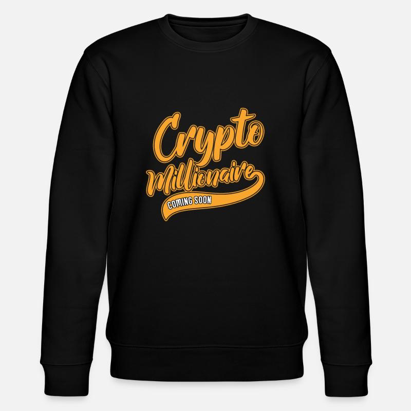 Bitcoin Millionaire Cryptocurrency Crypto - Stanley/Stella CHANGER Unisex Organic Sweatshirt - black
