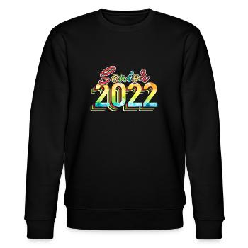Senior 2022 Graduation Class - Stanley/Stella CHANGER Unisex Organic Sweatshirt - black - Front - Nik (191cm) & Marisol (170cm)