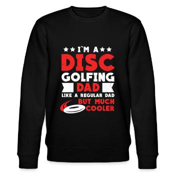 I'm A Disc Golfing Dad Disc Golf Frisbee Golf - Stanley/Stella Unisex Bio-Sweatshirt CHANGER  - Schwarz - Vorne - Nik (191cm) & Marisol (170cm)