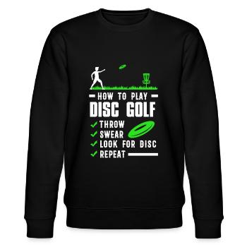 How To Play Disc Golf - Stanley/Stella CHANGER Unisex Organic Sweatshirt - black - Front - Nik (191cm) & Marisol (170cm)