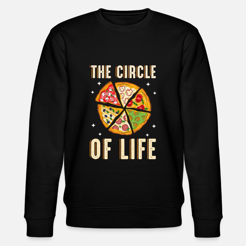 Der Kreislauf Des Lebens Pizza Pizzabäcker - Stanley/Stella Unisex Bio-Sweatshirt CHANGER  - Schwarz