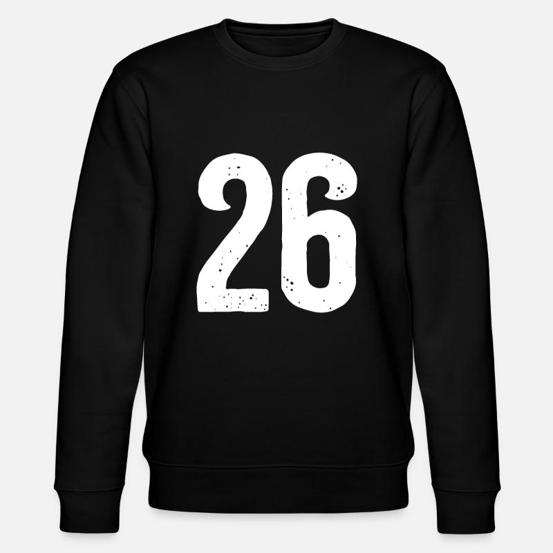 26 Numbers White - Stanley/Stella CHANGER Unisex Organic Sweatshirt - black