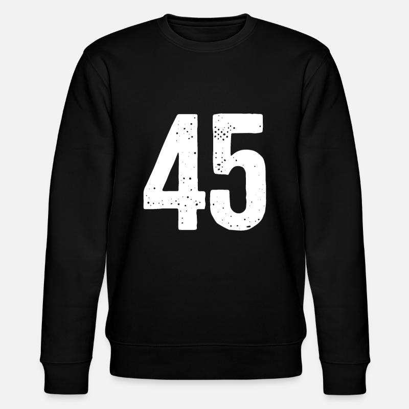 45 Numéros Blanc - Sweat bio CHANGER Stanley/Stella Unisexe - noir